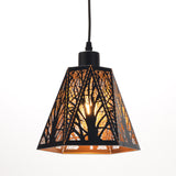 Maxbell Lamp Shade Wrought Iron Lampshade Metal Cage for Kitchen Home Decoration Forest Tree