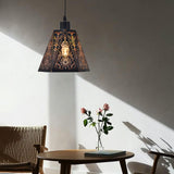 Maxbell Lamp Shade Wrought Iron Lampshade Metal Cage for Kitchen Home Decoration European Crochet