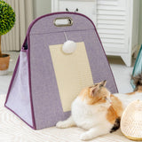 Maxbell Pet Carriers Kitten Carriers Collapsible Portable Tote Cat Carrier Bag Violet