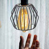 Maxbell Hollow Lampshade Iron Cover Modern Wire Fixture for Hanging Pendant Light