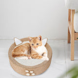 Maxbell Cat Scratching Pad Lounge Round Sisal Mat for Cats to Grind Paws Toys Sturdy Cat