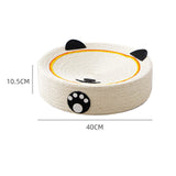 Maxbell Cat Scratching Pad Lounge Round Sisal Mat for Cats to Grind Paws Toys Sturdy Panda