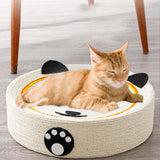 Maxbell Cat Scratching Pad Lounge Round Sisal Mat for Cats to Grind Paws Toys Sturdy Panda