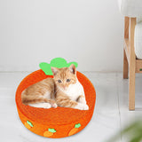 Maxbell Cat Scratching Pad Lounge Round Sisal Mat for Cats to Grind Paws Toys Sturdy Carrot