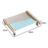 Maxbell Pet Cat Window Perch Lounge Cat Shelf Steady for Indoor Cats Space Saving Grey Blue