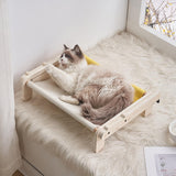 Maxbell Pet Cat Window Perch Lounge Cat Shelf Steady for Indoor Cats Space Saving Grey Yellow