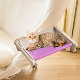 Maxbell Pet Cat Window Perch Lounge Cat Shelf Steady for Indoor Cats Space Saving Grey Violet