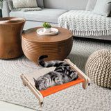 Maxbell Pet Cat Window Perch Lounge Cat Shelf Steady for Indoor Cats Space Saving Orange Gray
