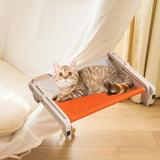 Maxbell Pet Cat Window Perch Lounge Cat Shelf Steady for Indoor Cats Space Saving Orange Gray