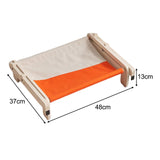 Maxbell Pet Cat Window Perch Lounge Cat Shelf Steady for Indoor Cats Space Saving Orange Gray