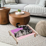 Maxbell Pet Cat Window Perch Lounge Cat Shelf Steady for Indoor Cats Space Saving Pink Violets
