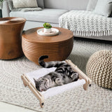 Maxbell Pet Cat Window Perch Lounge Cat Shelf Steady for Indoor Cats Space Saving White Flannelette