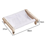 Maxbell Pet Cat Window Perch Lounge Cat Shelf Steady for Indoor Cats Space Saving White Flannelette