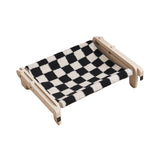 Maxbell Pet Cat Window Perch Lounge Cat Shelf Steady for Indoor Cats Space Saving Black White Grid