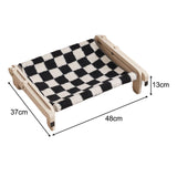 Maxbell Pet Cat Window Perch Lounge Cat Shelf Steady for Indoor Cats Space Saving Black White Grid