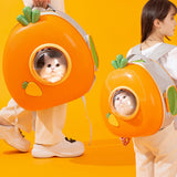 Maxbell Cute Carrot Cat Carrier Backpack for Cat & Small Dog Back Pocket Portable