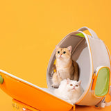 Maxbell Cute Carrot Cat Carrier Backpack for Cat & Small Dog Back Pocket Portable