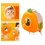 Maxbell Cute Carrot Cat Carrier Backpack for Cat & Small Dog Back Pocket Portable