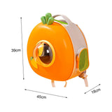 Maxbell Cute Carrot Cat Carrier Backpack for Cat & Small Dog Back Pocket Portable