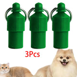 Maxbell 3x Lightweight Pet Dog ID Tag Tube for Puppy Address Label Tube Anti Lost Green