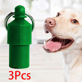 Maxbell 3x Lightweight Pet Dog ID Tag Tube for Puppy Address Label Tube Anti Lost Green