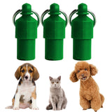Maxbell 3x Lightweight Pet Dog ID Tag Tube for Puppy Address Label Tube Anti Lost Green