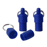 Maxbell 3x Lightweight Pet Dog ID Tag Tube for Puppy Address Label Tube Anti Lost Blue