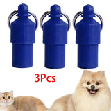 Maxbell 3x Lightweight Pet Dog ID Tag Tube for Puppy Address Label Tube Anti Lost Blue