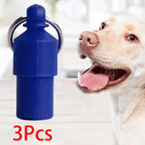 Maxbell 3x Lightweight Pet Dog ID Tag Tube for Puppy Address Label Tube Anti Lost Blue
