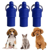 Maxbell 3x Lightweight Pet Dog ID Tag Tube for Puppy Address Label Tube Anti Lost Blue