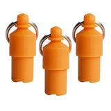 Maxbell 3x Lightweight Pet Dog ID Tag Tube for Puppy Address Label Tube Anti Lost Orange