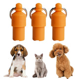 Maxbell 3x Lightweight Pet Dog ID Tag Tube for Puppy Address Label Tube Anti Lost Orange