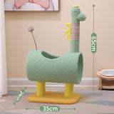 Maxbell Plush Cat Climbing Tower Cat Interactive Toys Stable Base Durable Cat Tree Green