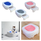 Maxbell Urinal Seat Litter Box Tray Litter Pan Trainer Kitty Cat Toilet Training Blue