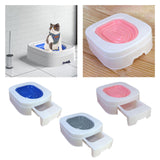 Maxbell Urinal Seat Litter Box Tray Litter Pan Trainer Kitty Cat Toilet Training Blue