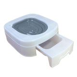 Maxbell Urinal Seat Litter Box Tray Litter Pan Trainer Kitty Cat Toilet Training Gray