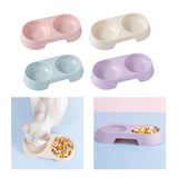 Maxbell Premium Cat Double Bowls Pet Water Food Feeder for Kitten Small Dogs Puppy Pink