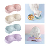 Maxbell Premium Cat Double Bowls Pet Water Food Feeder for Kitten Small Dogs Puppy Pink