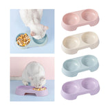 Maxbell Premium Cat Double Bowls Pet Water Food Feeder for Kitten Small Dogs Puppy Pink
