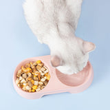 Maxbell Premium Cat Double Bowls Pet Water Food Feeder for Kitten Small Dogs Puppy Pink