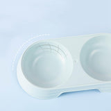 Maxbell Premium Cat Double Bowls Pet Water Food Feeder for Kitten Small Dogs Puppy Green