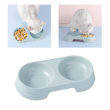 Maxbell Premium Cat Double Bowls Pet Water Food Feeder for Kitten Small Dogs Puppy Green