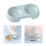 Maxbell Premium Cat Double Bowls Pet Water Food Feeder for Kitten Small Dogs Puppy Green