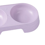 Maxbell Premium Cat Double Bowls Pet Water Food Feeder for Kitten Small Dogs Puppy Purple