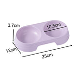 Maxbell Premium Cat Double Bowls Pet Water Food Feeder for Kitten Small Dogs Puppy Purple
