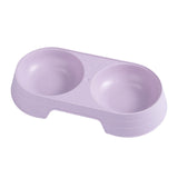 Maxbell Premium Cat Double Bowls Pet Water Food Feeder for Kitten Small Dogs Puppy Purple