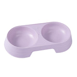 Maxbell Premium Cat Double Bowls Pet Water Food Feeder for Kitten Small Dogs Puppy Purple