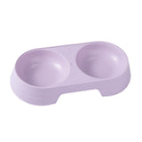 Maxbell Premium Cat Double Bowls Pet Water Food Feeder for Kitten Small Dogs Puppy Purple