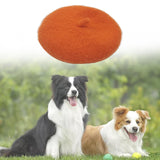 Maxbell Dog Cat Beret Wool Yard Hat Durable Adjustable Elastic Rope Costume Warm Orange