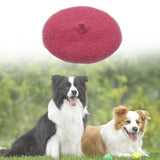 Maxbell Dog Cat Beret Wool Yard Hat Durable Adjustable Elastic Rope Costume Warm Rose Red